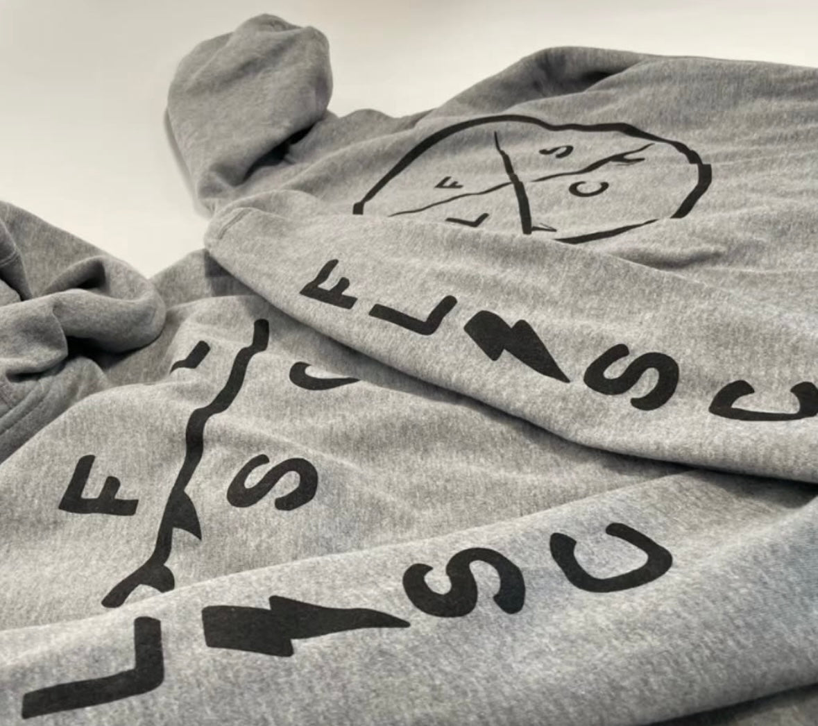 Folsom Lake Surf Club Hoodie - X Surfboard logo