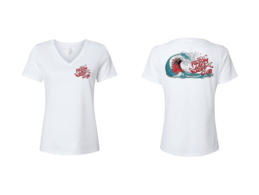 Folsom Lake Surf Club Wave women's V-neck