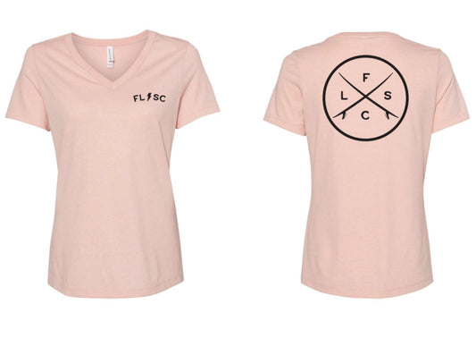 Women's v-neck short sleeve t-shirt - X surfboards